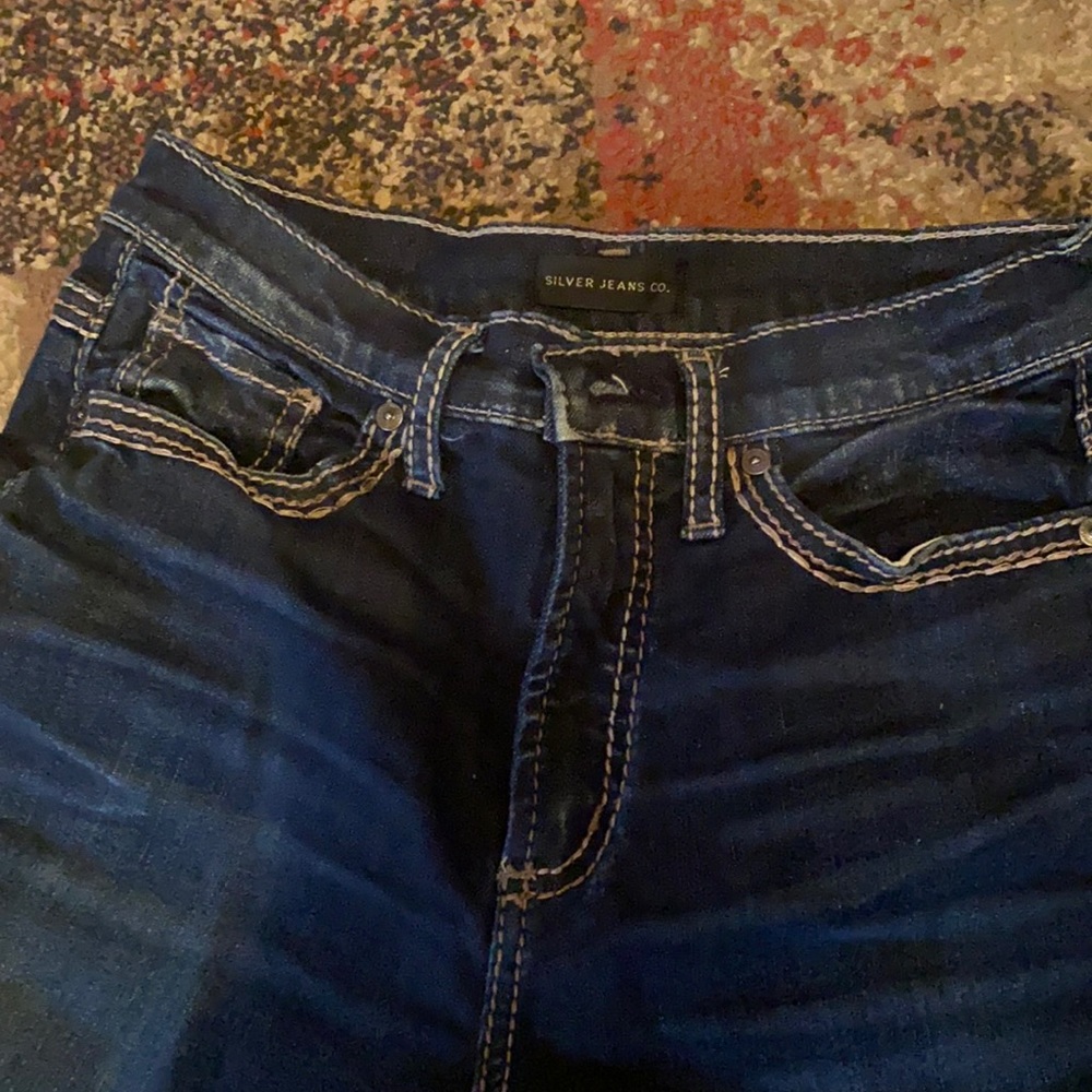 Womans silver jeans